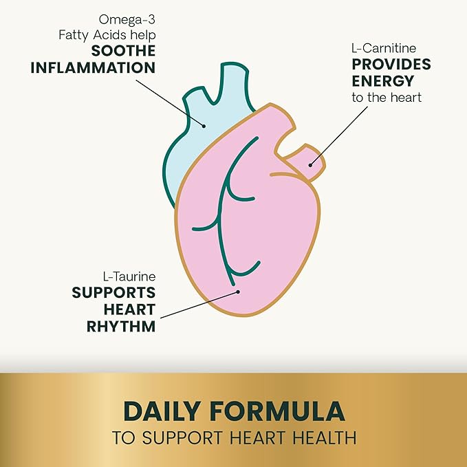 VetriScience Extra Strength Healthy Heart Chews, Vetri Cardio Supplement for Dogs, Cardio Support Supplement with Taurine, Carnitine, CoQ10, and Hawthorn, Chicken, 60 Count