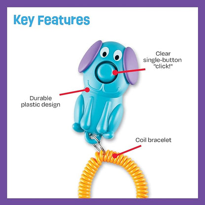 Brightkins Puppy Training Clicker - Dog Training & Behavior Aids, Puppy Obedience Clicker, Pet Trainer Tools, Cat Trainer Supplies, Clickers for Dogs and Puppies, Clear Sound, 1 Piece