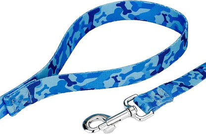 Country Brook Petz - Blue Bone Camo Martingale Dog Collar and Leash - Camouflage Collection Featuring Rugged Designs (1 Inch, Extra Large)