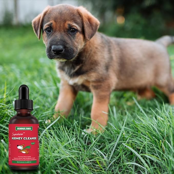 WONDER PAWS Kidney Cleanse Drops Plus Milk Thistle Drops - for Dog Urinary Tract, Kidney, Liver Health & Overall Wellness – Kidney Cleanse 2 Ounces - Milk Thistle 2 Ounces