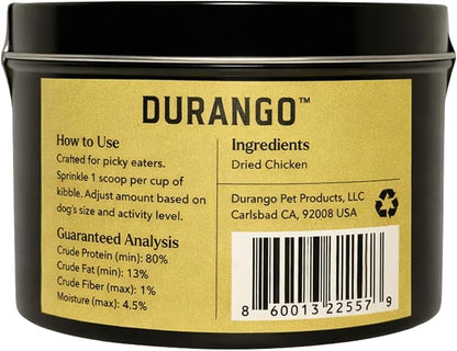 Durango Chicken Dog Food Topper, Single-Ingredient Dried Chicken Dog Food Topper for Dry Food, High Protein Dried Mixer, Picky Eater Meal Enhancer, 120+ Servings