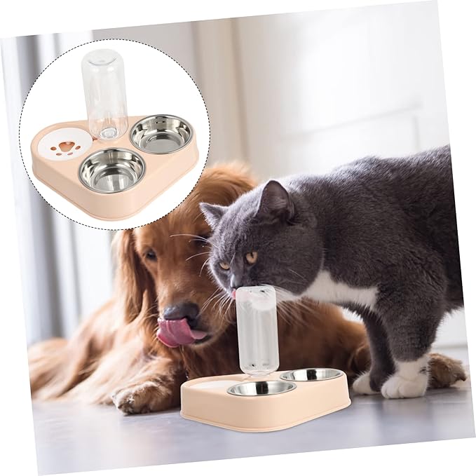 BESPORTBLE Automatic Dog Water Bowl Stainless Steel Pet Food Bowls Pet Feeding Bottle
