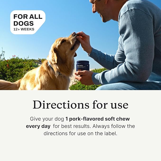 PetLab Co. Allergy & Immune Daily Probiotics for Dogs. Supports Yeast Production, Seasonal Allergies, Intermittent Itchiness, Gut & Digestive Health for Medium Size Dogs, Packaging May Vary