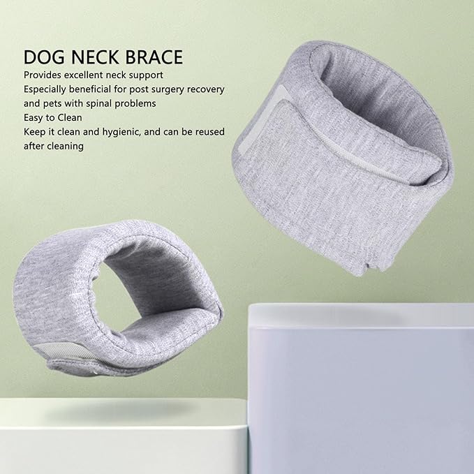 Small Dog Neck Brace, Adjustable Breathable Neck Cervical Cone Prevent Licking Protective Dogs Cone for Pets Dogs and Cats Post Surgery Dog Cervical Collar Neck Brace for Neck (S)