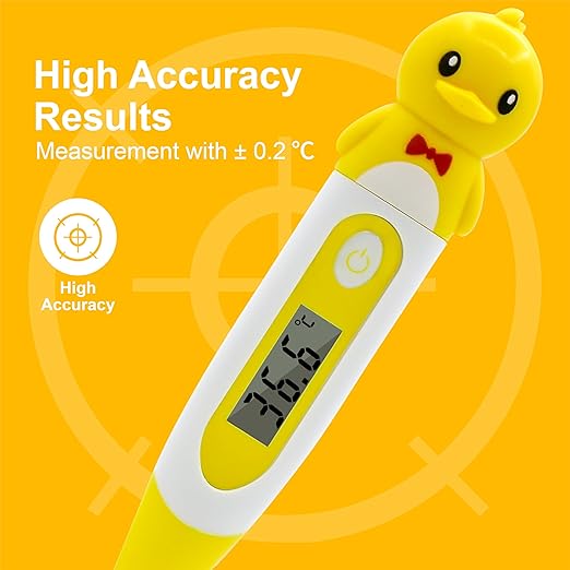 Digital Thermometer for Adults & Kids, Cartoon Design Oral Thermometer for Babies, Accurate Body Temperature Reading in 60 Seconds,with Fever Alert Sound Feature - 3 Pack