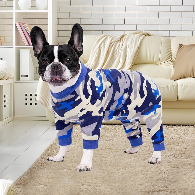Dog Surgery Recovery Suit, Dog Onesie for Surgery Female Male Dogs, Dogs Pajamas Long Sleeve, Small Dogs Onesie, Abdominal Wound Bandages Surgical Suit, Cat Recovery Suit for Shedding Skin Disease