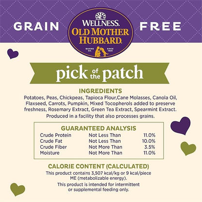 Old Mother Hubbard Wellness Pick of The Patch Dog Biscuits, Natural, Training Treats, Pumpkin & Carrot Flavor, Mini Size, (16 Ounce Bag) (Pack of 2)