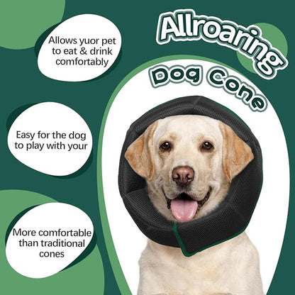 Dog Cone for Large Dogs After Surgery, Soft Dog Cone Collar for Dogs to Stop Licking, Adjustable Comfy E-Collar Alternative Lightweight Post-Surgery Recovery Elizabethan Collar for Pet