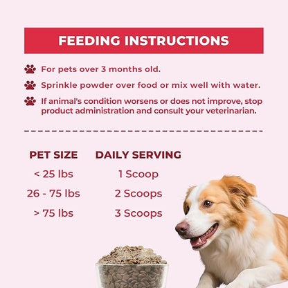 Wellix 8.8oz Large Dog and Cat Urinary Supplement - Rich in Omega-3,Cranberry for Cat UTI Treatment -Urinary Tract Podwer for Bladder & Kidney Support - Mixing with Dog&Cat Food Topper