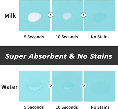 HotLive Dog Food Mat - Absorbent Cat Mat for Food and Water, No Stains Pet Feeding Bowl Mat, Easy to Clean Pet Placemats, Quick Dry Dog Water Dispenser Mat for Messy Drinkers | Paw Teal 16"x 24"