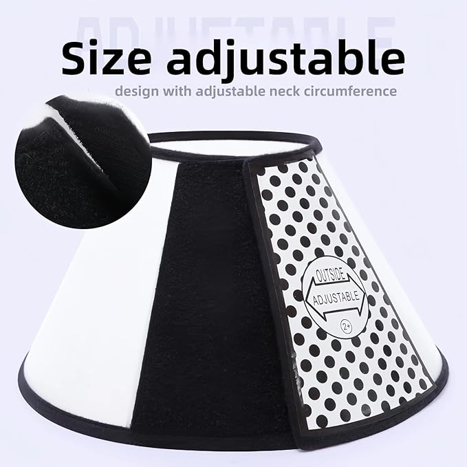 Cone for Dogs to Stop Licking, E Collar for Dogs After Surgery, Dog Recovery Collars & Cones - Safe Physical Barrier, Easy to Clean, Comfortable Wear, Promote Wound Healing, Prevent Self-Mutilation