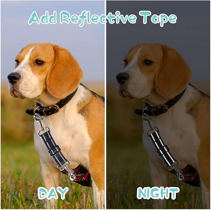 Dog Safety Clip,Prong Collar Safety Clip,Dog CollarClip Adjustable Reflective Nylon Puppy Collar Backup Collar Pet Collar Harness Connector Backup Clasp (Dark Blue)