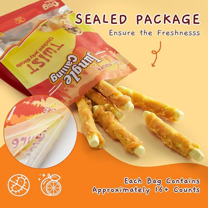 Jungle Calling Chicken Biscuits Dog Treats, Rawhide Free Soft Chewy Treats for Training Rewards,10.6oz