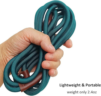 BTINESFUL 7FT Slip Lead Dog Leash, 1/4 inch Lightweight Nylon Rope Leash, No-Pull Training Lead for Small Medium Dogs, Dark Green