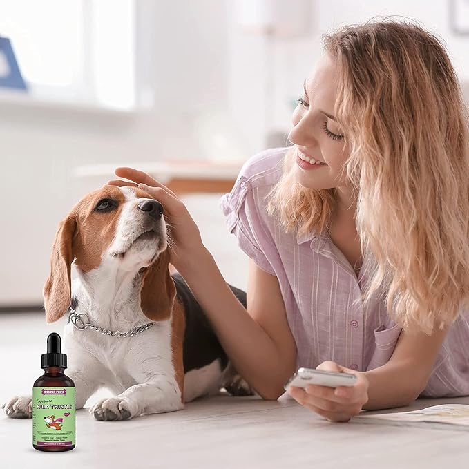 WONDER PAWS Kidney Cleanse Drops Plus Milk Thistle Drops - for Dog Urinary Tract, Kidney, Liver Health & Overall Wellness – Kidney Cleanse 2 Ounces - Milk Thistle 2 Ounces