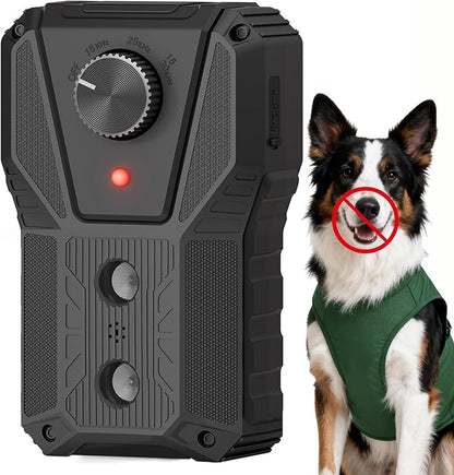 QHZ Solar-Powered Ultrasonic Bark Deterrent Device Solar and USB Charging Three-Mode Ultrasonic Bark Control Unit Suitable for Home/Garden/Farm Waterproof Outdoor Dog Bark Control Device