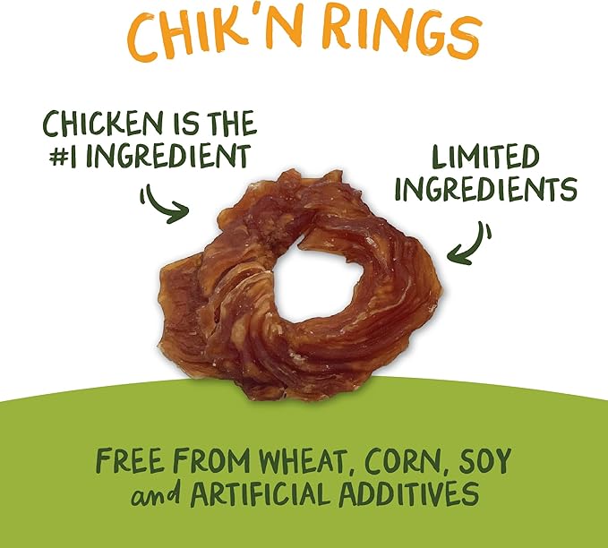 Pet 'n Shape Chik 'n Rings Jerky Dog Treats - 8 Ounce