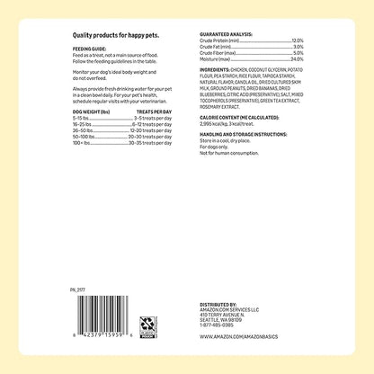 Amazon Basics Peanut Butter & Banana Flavor Training Treats for Dogs, 2 Pound (Pack of 1) (Previously Wag)