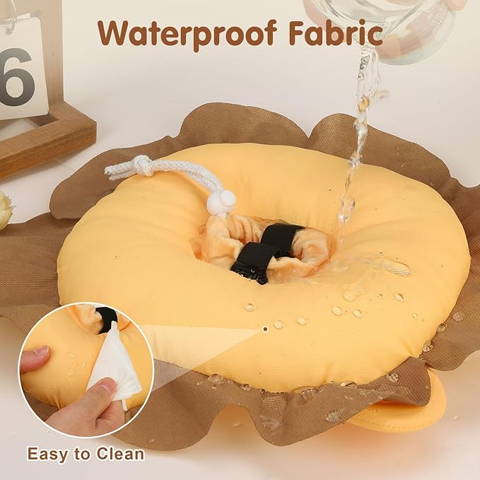 BEAUTYZOO Cat Cone Collars Soft, Cat Recovery E Collars After Surgery to Stop Licking, Adjustable Elizabeth Circle Collar Cute Pet Donut Pillow for Cats Kitten Small Dogs, Lion S