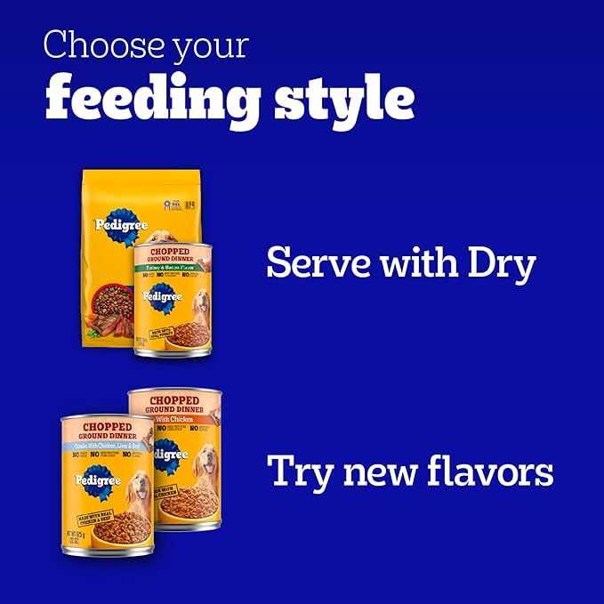 Pedigree Wet Dog Food, Choice Cuts Adult Canned Dog Food Variety Pack, 13.2 oz. Cans, 12 Count