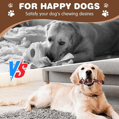 BoYoYo Tough Dog Toys for Aggressive Chewers 2 Pack, Indestructible Dog Toys to Keep Them Busy, Beef Flavor Nylon Dog Chew Toys for Large Dogs