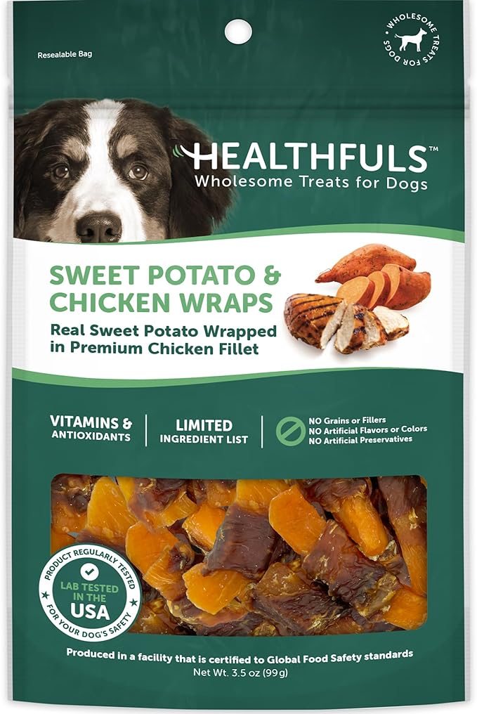 Healthfuls Chicken Wrapped Sweet Potato Dog Treats, 3.5oz