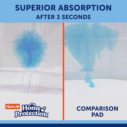 Hartz Home Protection Super Absorbent Odor Eliminating No Leaks Dog Pads,50 Count (Pack of 3)