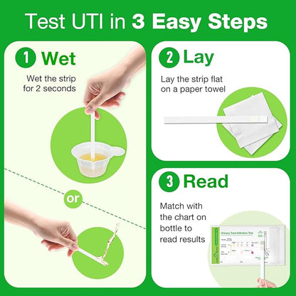 Easy@Home UTI Test Strips: Highly Accurate Urinary Tract Test Kit for Women Men, Bladder Infection Urine Testing, Quick Results, OTC Use (UTI - 5 Pack)