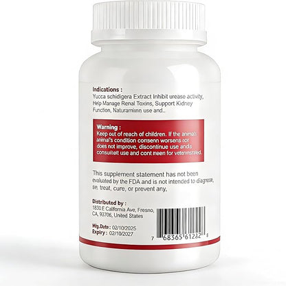 Herbal Kidney Support for Cats & Small Dogs - 500mg Urinary Tract & Renal Health Supplement Capsules, 90Capsules - Vet-Recommended Ingredients to Support Healthy Kidney Function