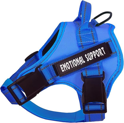voopet Service Dog Harness,Emotional Support Pet Vest Harness,Reflective Breathable and Adjustable No-Pull ESA Dog Harness for Small Medium Large Dogs (with 4 PCS Removeable Tags) X-Small (Pack of 1)