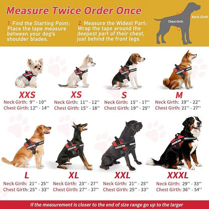 Opstin Service Dog Vest, ID Tag + 50 ADA Information Cards, Service Dog Harness w Patch in Sizes X Small to XX Large, Ruggedized Metal Tag, Service Animal Information Cards, ESA Accessory Set Medium