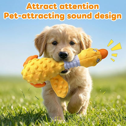 2026 New Duck Dog Toys Calming Toy for Dogs,Dog Toys for Aggressive Chewers, Indestructible Toy with Built-in Squeaker for Boredom Relief, Yellow Duck Dog Plush for Dogs