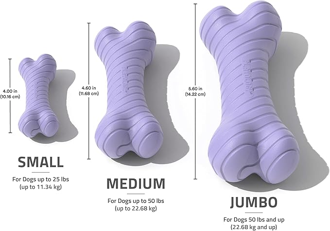 Playology Dog Toys | Dual Layer Bone Durable Chew Toy Bone for Dogs | Medium Lamb Scented Toy - Easy to Clean and Made from Non Toxic Materials