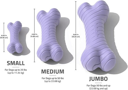 Playology Dog Toys | Dual Layer Bone Durable Chew Toy Bone for Dogs | Medium Lamb Scented Toy - Easy to Clean and Made from Non Toxic Materials