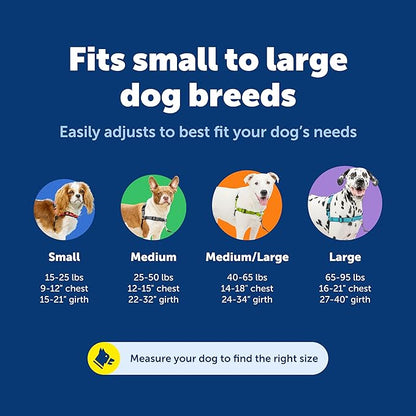 PetSafe Easy Walk Deluxe Dog Harness, No Pull Dog Harness – Perfect for Leash & Harness Training – Stops Pets from Pulling and Choking on Walks – Medium/Large, Ocean