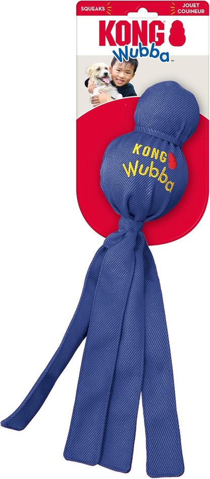 KONG Wubba Dog Toy 2 Pack – Durable Interactive Tug & Toss Toy with Reinforced Nylon, Floppy Tails for Fetch, Shake & Squeaky Play (Extra Large, 2 Pack)