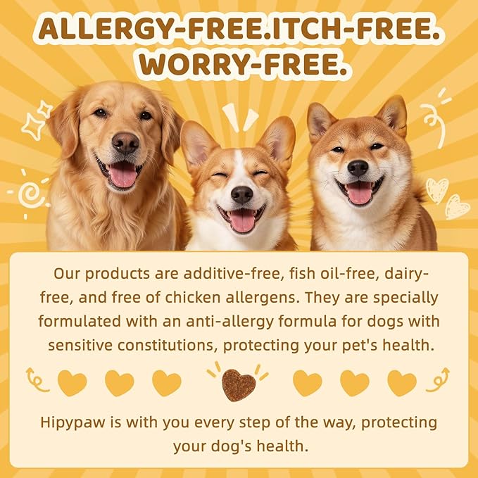 Dog Allergy Relief Probiotics Chews 100ct: Dogs Probiotic for Itching Relief and Skin Allergy- Soft Probiotics Chew for Dogs Digestive Health Gut Health & Immune System-Skin and Coat Health