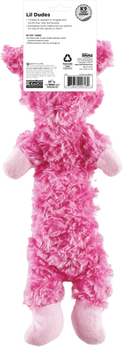 Outward Hound by Charming Pet Lil' Dudes Pig Plush Squeaky Dog Toy