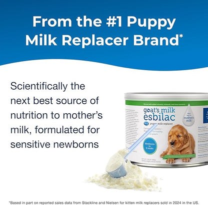 Pet-Ag Goat’s Milk Esbilac Powder - 5.25 oz - Powdered Puppy Formula with Prebiotics, Probiotics & Vitamins for Puppies Newborn to Six Weeks Old - For Sensitive Digestive Systems