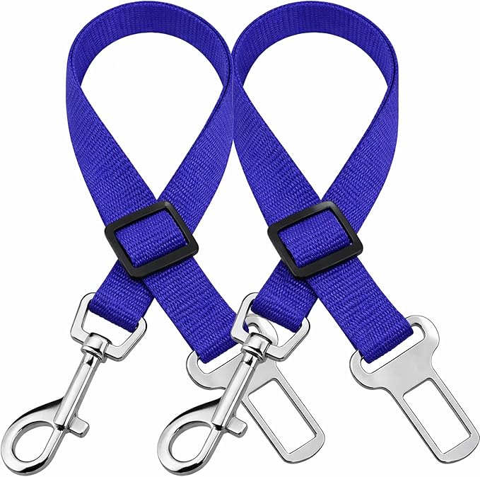 SunGrow Dog Seat Belt for Car, Adjustable Nylon Pet Seatbelt, Supports All Cars, Dog Car Leash Seat Belt, Seatbelt for Dogs, Cats & Ferrets Travel Harness