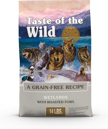 Taste of the Wild Wetlands Grain-Free Dry Dog Food with Roasted Fowl 14lb