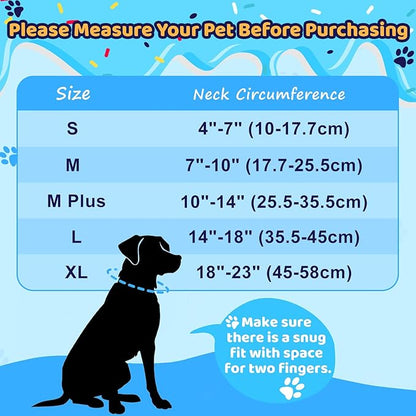 Grand Line Donut Inflatable Collar for Dogs and Cats, Soft Recovery Dog Cone After Surgery, Protective Pet Neck Cone for Small, Medium, Large Dogs, Not Block Vision (Blue, L)