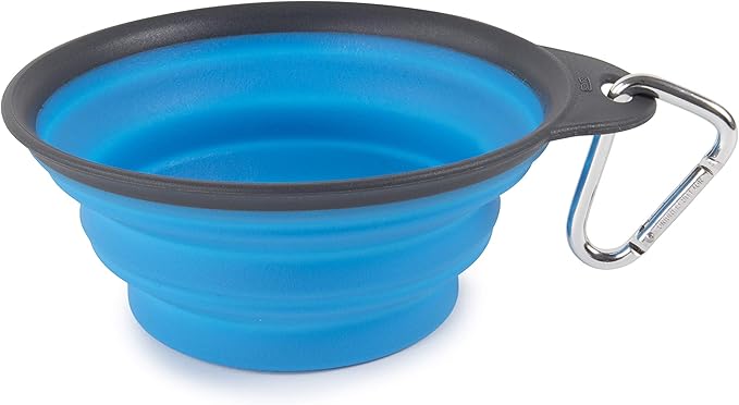 Dexas Pets Collapsible Travel Cup, Large/2 Cup Capacity, Pro Blue