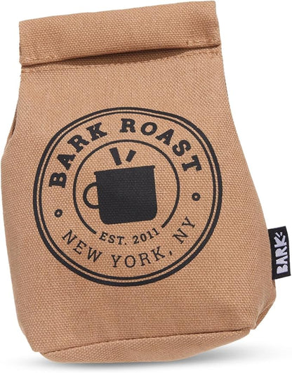 Barkbox Jitter Pug Coffee Bean Dog Toy for Medium Dogs, Hidden Surprise Toy Inside for Engaged and Excited Playtime Fun