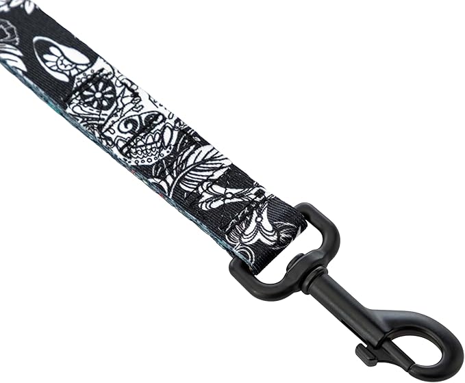 Wolfgang Heavy Duty Dog Leash, Pull-Tested for Walking & Training, LosMuertos Print, Dual Handle Large