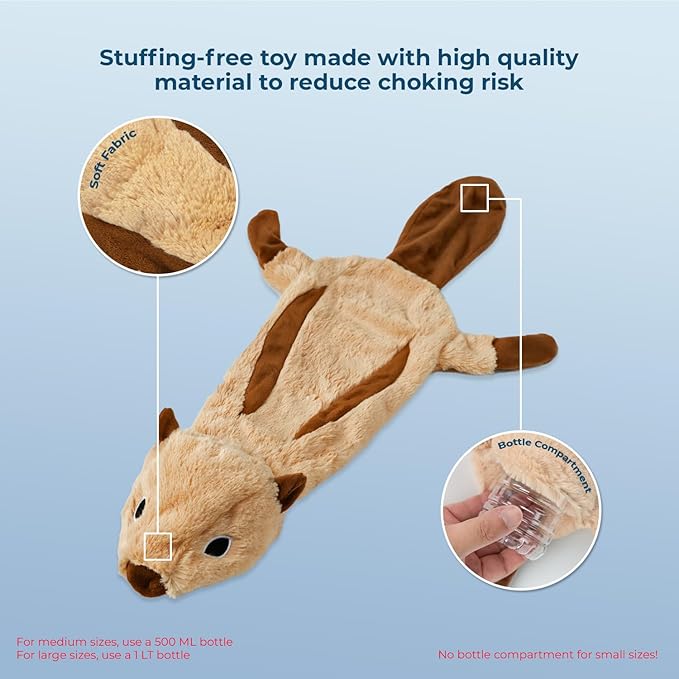 Best Pet Supplies Squeaky Dog Toys with Soft Durable Fabric for Small, Medium and Large Pets Interactive Toy for Indoor Play, Supports Active Biting and Play - 4 Figures, Large