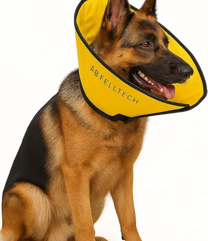 Soft Cone for Large Dogs – XL Comfortable Adjustable Recovery Collar – Protective E-Collar for Surgery, Neutering & Wounds – Yellow