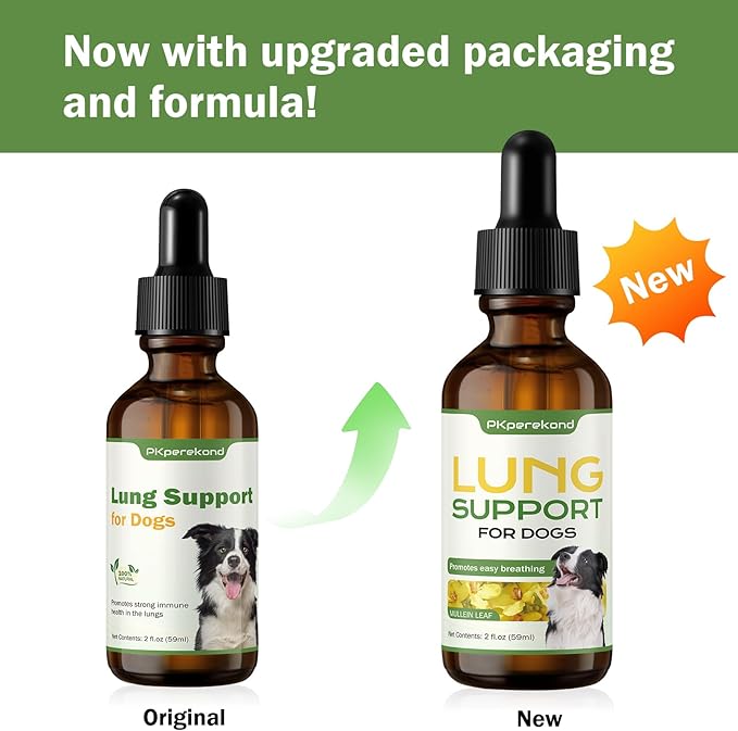 Lung Support for Dogs - Cough & Respiratory Health Support for Breathing - Immune Support, Easy Breathing, Natural Supplement for Dog Coughing, Wheezing - Promotes Lung Health