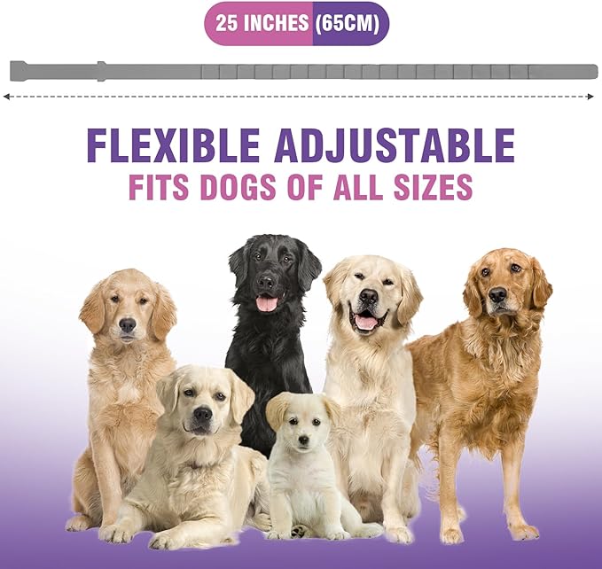 Tcllka Stress Separation Lasts 60 Days Relieve Bad Behavior 25 Inches Size Flexible Adjustable for All Small Medium and Large Dog