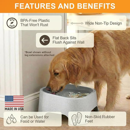 Neater Pet Brands Extra Large Water Bowl for Dogs, Elevated Outdoor Dog Water Bowl (2.25 Gallon XL Capacity), Big Trough Style Food Dish for Indoors or Outside, No Spill Large Dog Bowls, Vanilla Bean